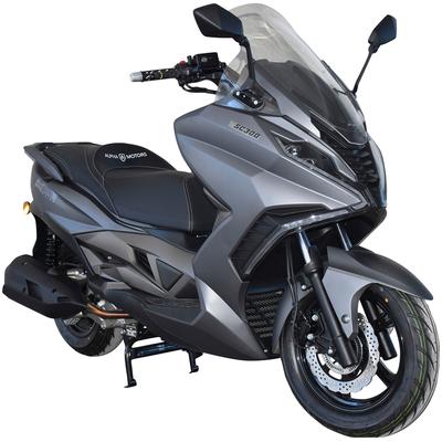 Motorroller ALPHA MOTORS "Sport Cruiser 300", grau (grau, schwarz), Motorroller & Mofas, 125 km/h, mit integr. Alarmanlage, Keyless-System, USB-Anschluss und Windschild, B:81cm H:132cm L:218cm