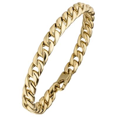 Armband JOBO, gelb (gelbgold 585), Armbänder, Damen, Gelbgold 585, Panzerarmband 585 Gold 21 cm, Topseller