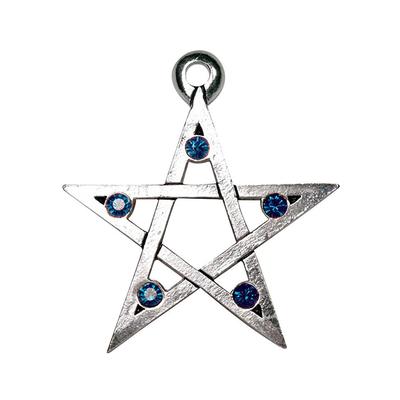 Amulett ADELIA´S "Anhänger Magische Pentagramme Talisman" Schmuckanhänger Gr. Unise, silberfarben (silber) Damen Amulette