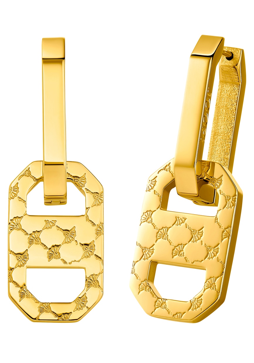 Paar Creolen JOOP "2035137", gold (gelbgoldfarben), Ohrringe, Damen, Edelstahl, Einhänger abnehmbar