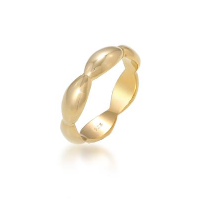 Fingerring ELLI "Oval Unendlich Trend 925 Silber" Gr. 58, gold, Fingerringe, Damen, 58mm, ohne Stein, Silber 925 (Sterlingsilber) Image
