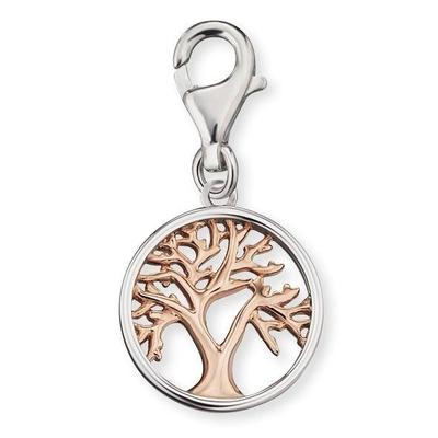 Charm-Einhänger ENGELSRUFER "LEBENSBAUM, ERC-LILTREE-BICOR" Charms rosegold (silberfarben-roségoldfarben) Damen