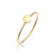 Fingerring ELLI PREMIUM "Plättchen Runde Form Statement 375 Gelbgold" Fingerringe Gr. 56 mm, ohne Stein, Gelbgold 375, 1 mm, goldfarben (gold) Damen Fingerringe