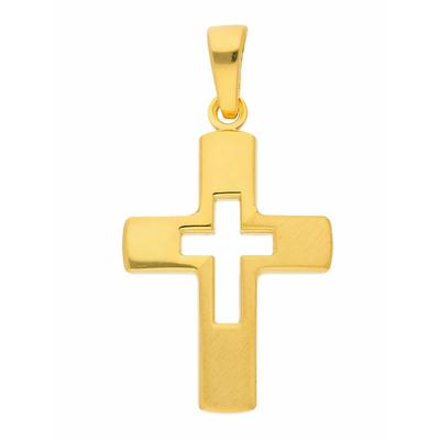 Ketten-Anhänger ADELIA´S "925 Silber Kreuz Anhänger" Schmuckanhänger Gr. Damen, Silber 925 (Sterlingsilber), silberfarben (silber) Damen Silberschmuck für & Herren