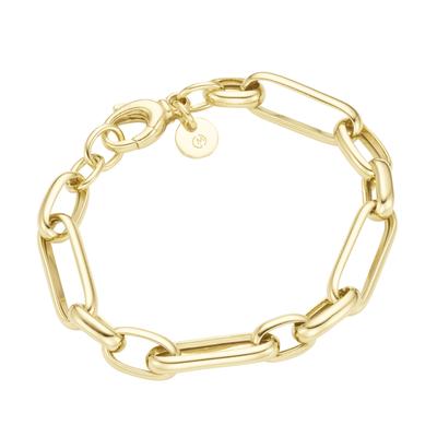 Armband "Gliederkette, Silber 925", gold, GIORGIO MARTELLO MILANO, Armbänder, Damen, 19cm, Silber 925 (Sterlingsilber), 