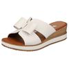 Pantolette REMONTE, Damen, Gr. 43, weiß, Leder, Lederimitat, klassisch, Schuhe, Keilabsatz, Sommerschuh mit schöner Zierschleife