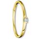 Diamantring ONE ELEMENT "0.04 ct Diamant Brillant Ring aus 585 Gelbgold" Fingerringe Gr. 56, mit Diamant, Gelbgold 585-Diamanten, goldfarben (gold) Damen Diamantringe