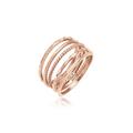 Ring-Set ELLI "Stapelring Stacking Boho Set (5 tlg.) 925 Sterling Silber" Gr. 52, rosa (rosegold), Fingerringe, Damen, 52mm, ohne Stein, Silber 925 (Sterlingsilber)
