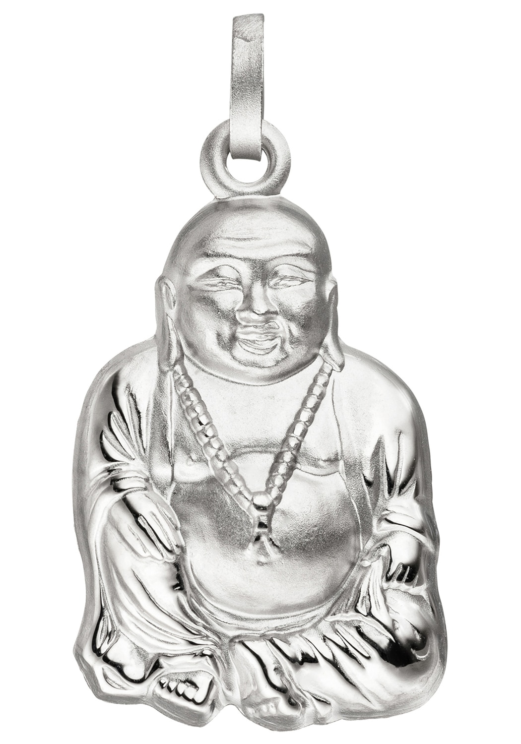 Kettenanhänger JOBO "Anhänger Buddha", silber (silber 925), Schmuckanhänger, Damen, Silber 925 (Sterlingsilber), Kettenanhänger, 925 Silber