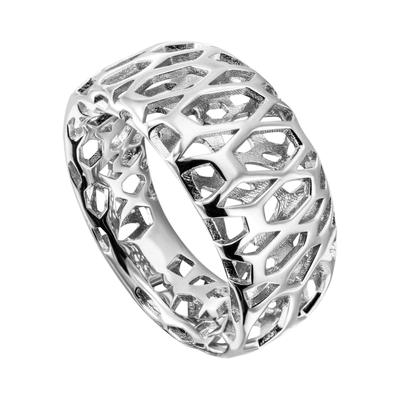 Fingerring JOBO "Ring breit" Gr. 54, silber (silber 925), Fingerringe, Damen, 54, Silber 925 (Sterlingsilber), 925 Silbe