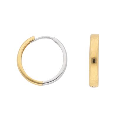 Paar Ohrhänger ADELIA´S "1 Paar 333 Weißgold Ohrringe / Creolen Ø 18,5 mm", silber, Ohrringe, Damen, Damen, Gelbgold 333, 333 Gold Goldschmuck für Damen Image