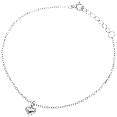 Armband SMART JEWEL "mit Herz Anhänger, Silber 925", silber, Armbänder, Damen, 19cm, Silber 925 (Sterlingsilber) Image