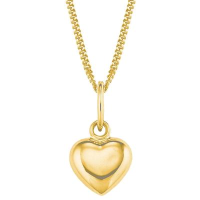 Kette mit Anhänger AMOR "Little Golden Heart, 2013969", gold (goldfarben), Halsketten, Mädchen, Gelbgold 375, L: 38cm, M