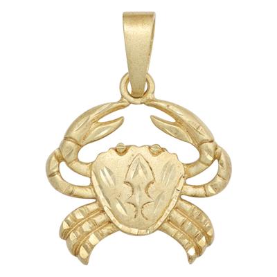 Sternzeichen-Anhänger JOBO "Sternzeichen Krebs", gold (goldfarben), Schmuckanhänger, Damen, Silber 925 (Sterlingsilber), 925 Silber vergoldet