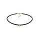 Collier ELLI "Choker Velour Schwarz mit Anhänger Kugel Silber" Halsketten Gr. 32, Silber 925 (Sterlingsilber), Länge: 32 cm, goldfarben (gold) Damen Colliers