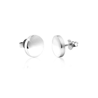 Paar Ohrstecker NENALINA "Basic Kreis Rund Gebürstet Ohrstecker 925 Silber", silber, Ohrringe, Damen, OneSize, ohne Stein, Silber 925 (Sterlingsilber) Image