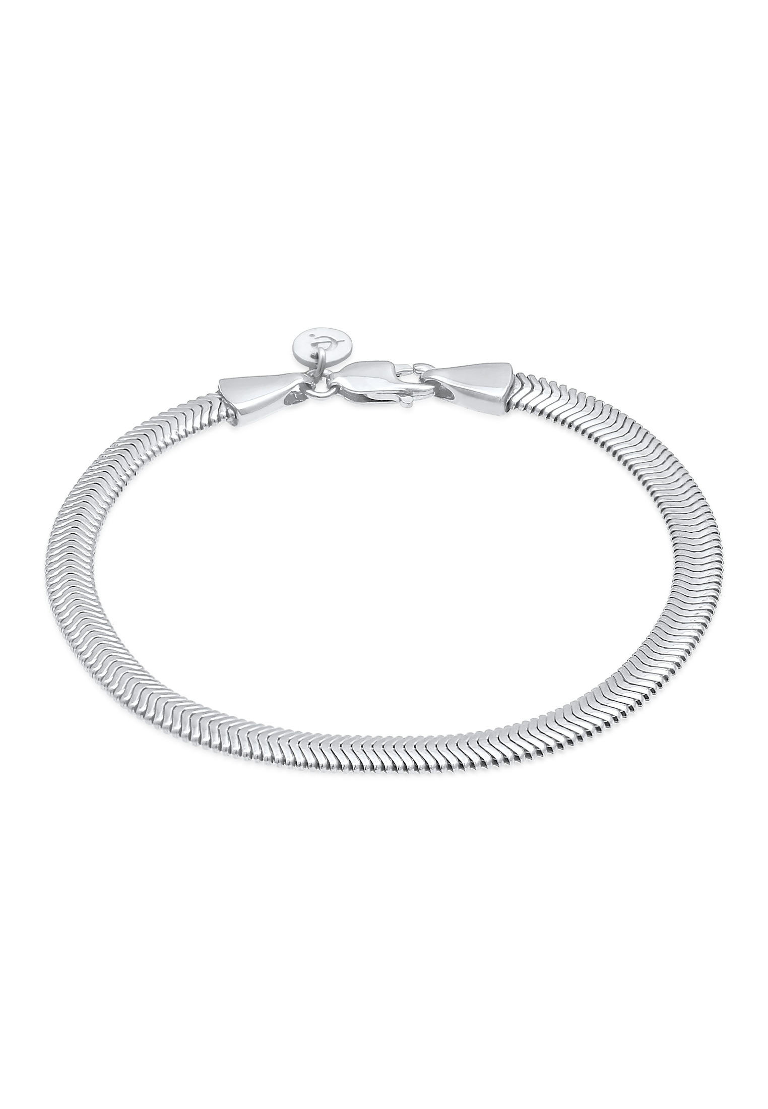Armband ELLI PREMIUM "Flach Elegant Schlangenkette 925 Silber" Gr. 16, silber, Armbänder, Damen, 16cm, ohne Stein, Silber 925 (Sterlingsilber) Image