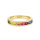 Fingerring BRUNO BANANI "Schmuck Geschenk Silber 925 Damenring Regenbogen" Fingerringe Gr. 56, Silber 925 (Sterlingsilber), 2,8 mm, goldfarben (gelbgoldfarben, mehrfarbig, mehrfarbig) Damen Fingerringe