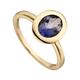 Goldring JOBO "Ring mit Iolith" Fingerringe Gr. 60, Gelbgold 585, blau (blau, blau) Damen Fingerringe