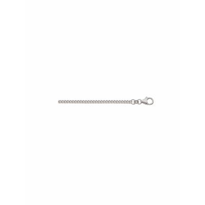 Goldkette ADELIA´S "Damen 585 Weißgold Flach Panzer Halskette Ø 1,8 mm", silber, Halsketten, Damen, 42, Weißgold 585-Gold, Weißgold 585, Gold, Weißgoldschmuck für Damen Image