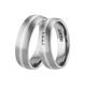 Trauring DOOSTI "Schmuck Geschenk Silber 925 Ehering Partnerring LIEBE" Fingerringe Gr. 52, mit Zirkonia, Titan-Silber 925 (Sterlingsilber), 6 mm, silberfarben (titanfarben, silberfarben, kristallweiß) Trauringe