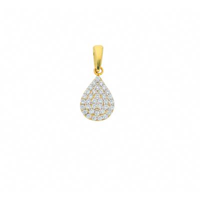 Ketten-Anhänger ADELIA´S "585 Gold Anhänger", gold, Schmuckanhänger, Damen, mit Zirkonia, Gold, mit Zirkonia Goldschmuck für Damen