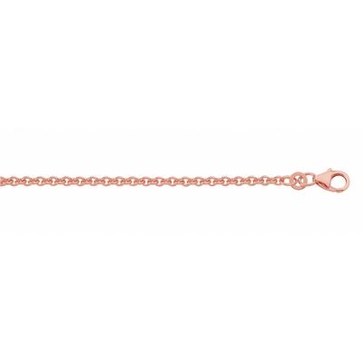 Silberkette ADELIA´S "Damen 925 Silber Anker Halskette Ø 1,9 mm", rosa (rose), Halsketten, Damen, 60, Silber 925 (Sterlingsilber), Silberschmuck für Damen Image