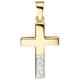 Kreuz-Anhänger JOBO "Anhänger Kreuz" Schmuckanhänger Gr. Gelbgold 333, goldfarben (gelbgold 333) Damen Anhänger