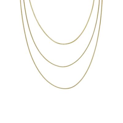 Kette ohne Anhänger FOSSIL "Schmuck Geschenk Edelstahl Halskette ALL STACKED UP", gold (gelbgoldfarben), Halsketten, Damen, Edelstahl, L: 52cm Image