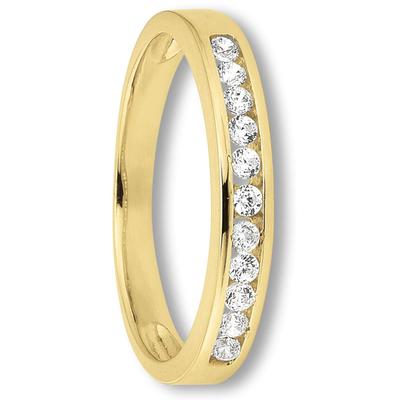 Goldring ONE ELEMENT "Zirkonia Ring aus 333 Gelbgold" Gr. 48, gold, Fingerringe, Damen, 48,mit Zirkonia, Gelbgold 333, D