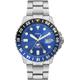 Quarzuhr FOSSIL "FOSSIL BLUE GMT, FS5991" Armbanduhren silberfarben Herren Quarzuhren