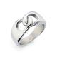 Partnerring HECHTER PARIS "Schmuck Geschenk, Ring Infinity/Unendlichkeitsschleife" Fingerringe Gr. 60, Edelstahl, 10 mm, silberfarben (edelstahlfarben) Damen Fingerringe