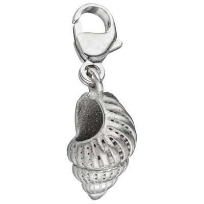 Charm-Einhänger JOBO "Muschel", silber (silber 925), Charms, Damen, Silber 925 (Sterlingsilber), 925 Silber