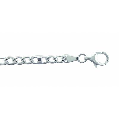 Silberkette ADELIA´S "Damen 925 Silber Fantasie Halskette 50 cm Ø 4 mm", silber, Halsketten, Damen, 50, Silber 925 (Sterlingsilber), Silberschmuck für Damen Image