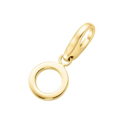 Charm Buchstabe "Buchstabe O, Silber 925", gold, GIORGIO MARTELLO MILANO, Charms, Damen, Silber 925 (Sterlingsilber)