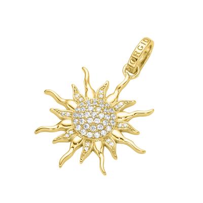 Sonnen-Anhänger "Sonne, Silber 925", gold, GIORGIO MARTELLO MILANO, Schmuckanhänger, Damen, Onesize, Silber 925 (Sterlingsilber)