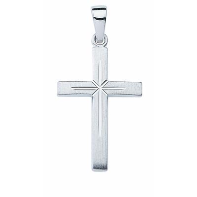 Kette mit Anhänger ADELIA´S "925 Silber Kreuz Anhänger", silber, Halsketten, Damen, Silber 925 (Sterlingsilber), Schmuck