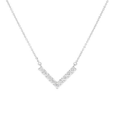 Kette mit Anhänger VIVANCE "Zirkonia", silber (silber 925), Halsketten, Damen, Silber 925 (Sterlingsilber)