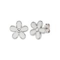 Paar Ohrstecker BRUNO BANANI "Schmuck Geschenk Silber 925 Ohrschmuck Ohrringe Blume" Gr. Silber 925 (Sterlingsilber), bunt (silberfarben, weiß) Damen Ohrstecker