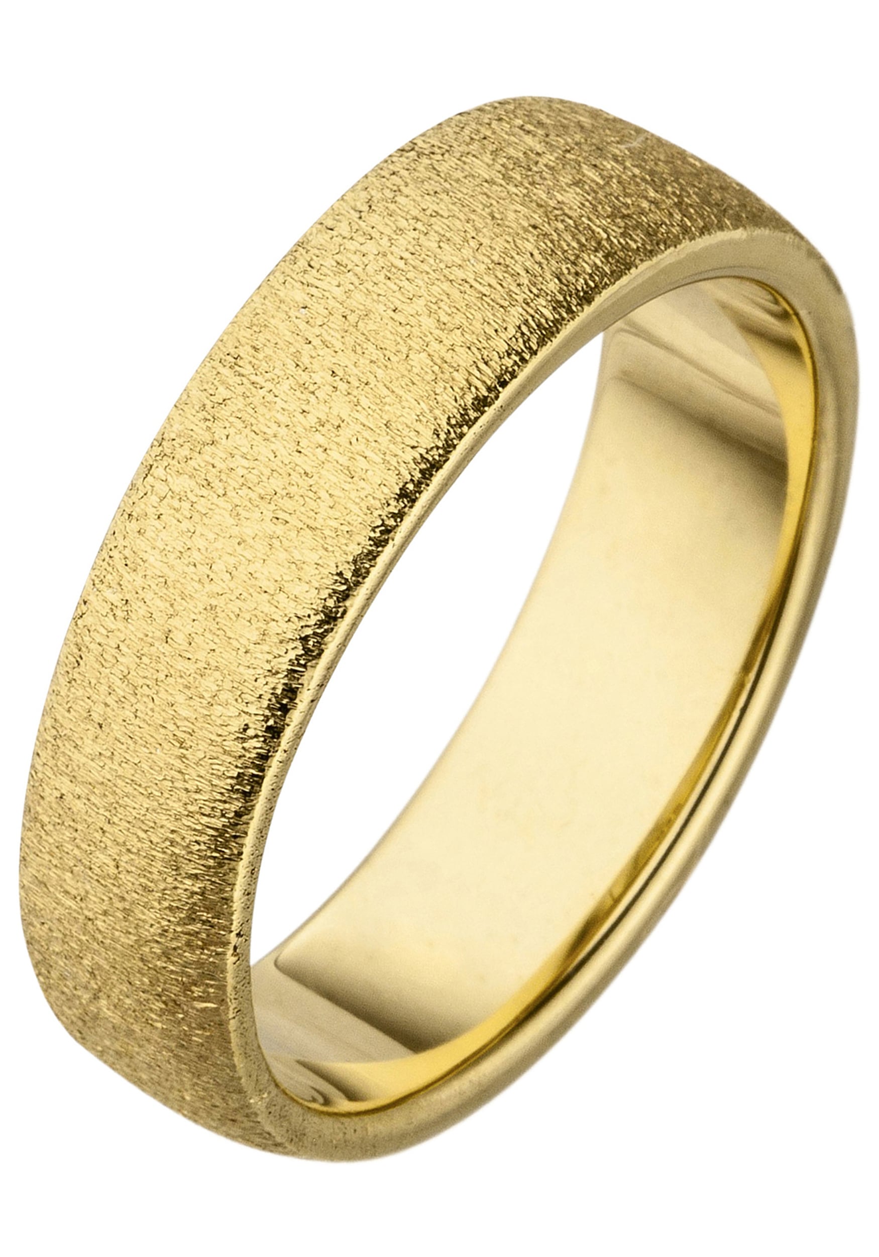 Fingerring JOBO Gr. 54, gold (goldfarben), Fingerringe, Damen, 54, Silber 925 (Sterlingsilber), Fingerring, 925 Silber vergoldet mit Struktur Image