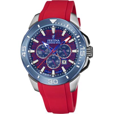 Chronograph FESTINA "Chrono Bike, F20642/2" Armbanduhren rot Herren Quarzuhren