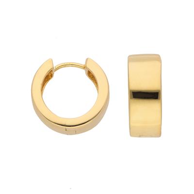 Paar Ohrhänger ADELIA´S "1 Paar 585 Gold Ohrringe / Creolen Ø 15 mm", gold, Ohrringe, Damen, Damen, Gelbgold 585, 585 Go