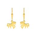 Paar Ohrhänger ADELIA´S "333 Gold Ohrringe Pferd" Gr. Damen, Gelbgold 333, goldfarben (gold) Damen Ohrhänger
