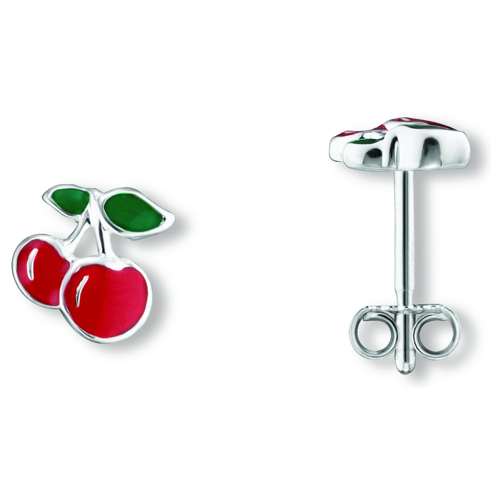 Paar Ohrhänger ONE ELEMENT "Kirsche Ohrringe Ohrstecker aus 925 Silber", silber, Ohrringe, Mädchen, Kinder, Silber 925 (Sterlingsilber), Symbolische Note – harmonisch gestaltet mit Liebe zum Detail