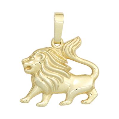 Sternzeichen-Anhänger JOBO "Sternzeichen Löwe", gold (gelbgold 333), Schmuckanhänger, Damen, Gelbgold 333, 333 Gold
