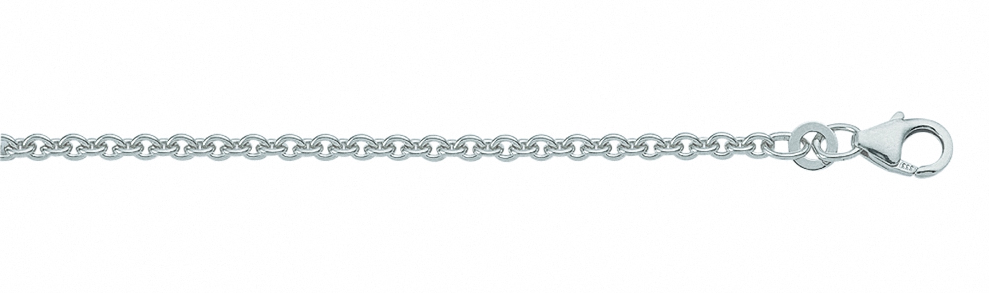 Edelstahlkette ADELIA´S "Damen Edelstahl Anker Halskette Ø 3,1 mm", silber, Halsketten, 50, Edelstahl, Edelstahlschmuck für Damen Image