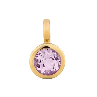 Ketten-Anhänger OROLINO "585 Gold mit Amethyst 5mm", gelb (gelb, lila), Schmuckanhänger, Damen, ONE-SIZE, Gold, 0,7 g