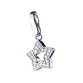 Charm Stern GIORGIO MARTELLO MILANO "Stern mit Zirkonia, Silber 925" Charms silberfarben (silber) Damen Charms Anhänger