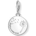 Charm-Einhänger THOMAS SABO "Pusteblume WISHES COME TRUE, 1457-051-21" Charms bunt (silberfarben, weiß, weiß) Damen Charms Anhänger