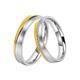 Trauring DOOSTI "Schmuck Geschenk Edelstahl Ehering Partnerring LIEBE" Fingerringe Gr. 60, ohne Zirkonia, Edelstahl, 4 mm, goldfarben (edelstahlfarben, gelbgoldfarben) Trauringe